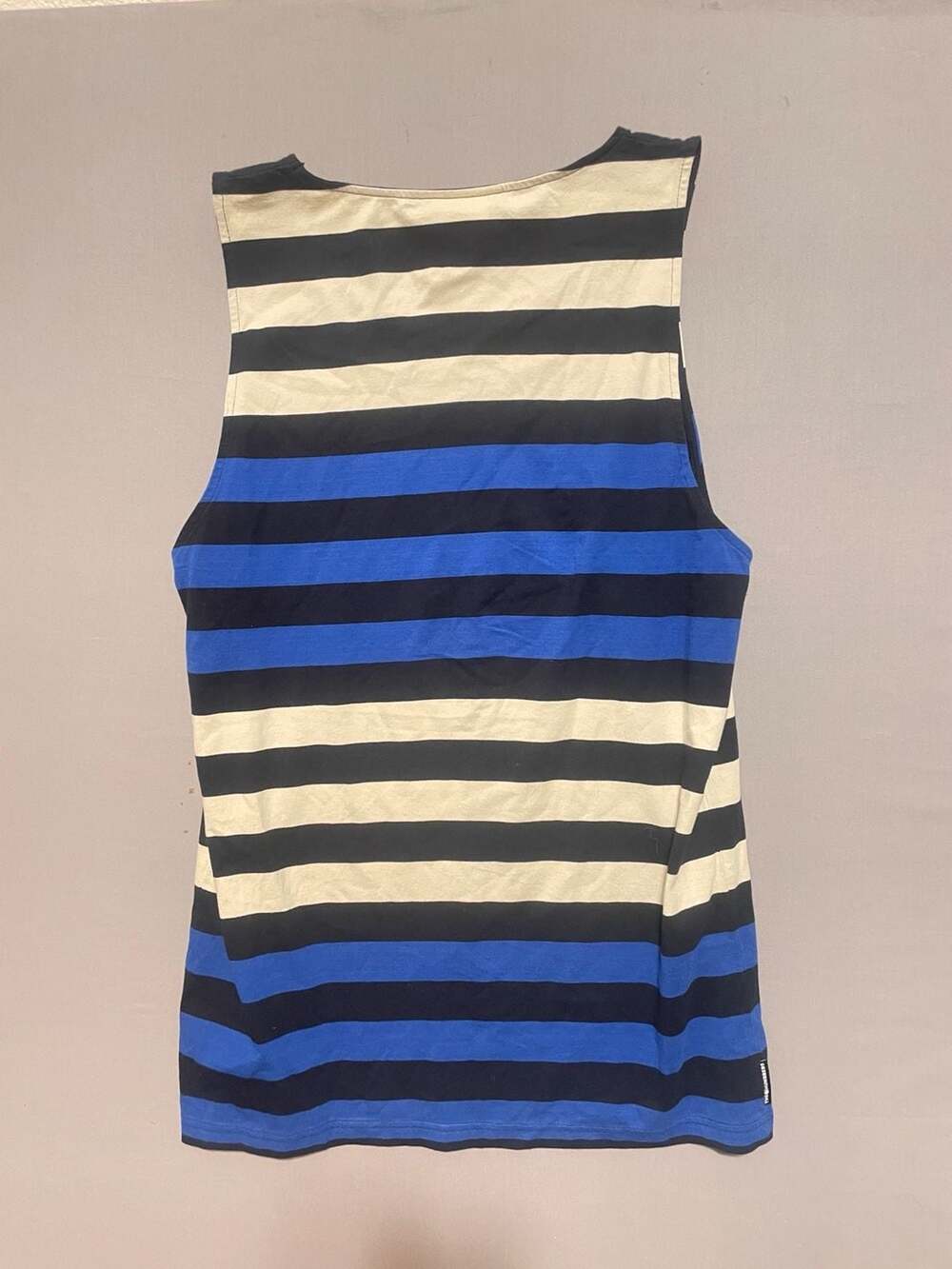 The Hundreds Blue, Black, and Off-White Striped Tank Top Large - Picture 6 of 7